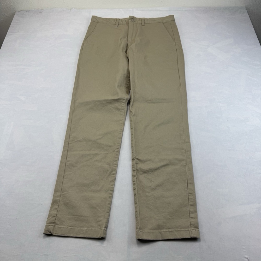 H&M Mens Slim Fit Khaki Beige Chino Pants Size 31x32 NWT